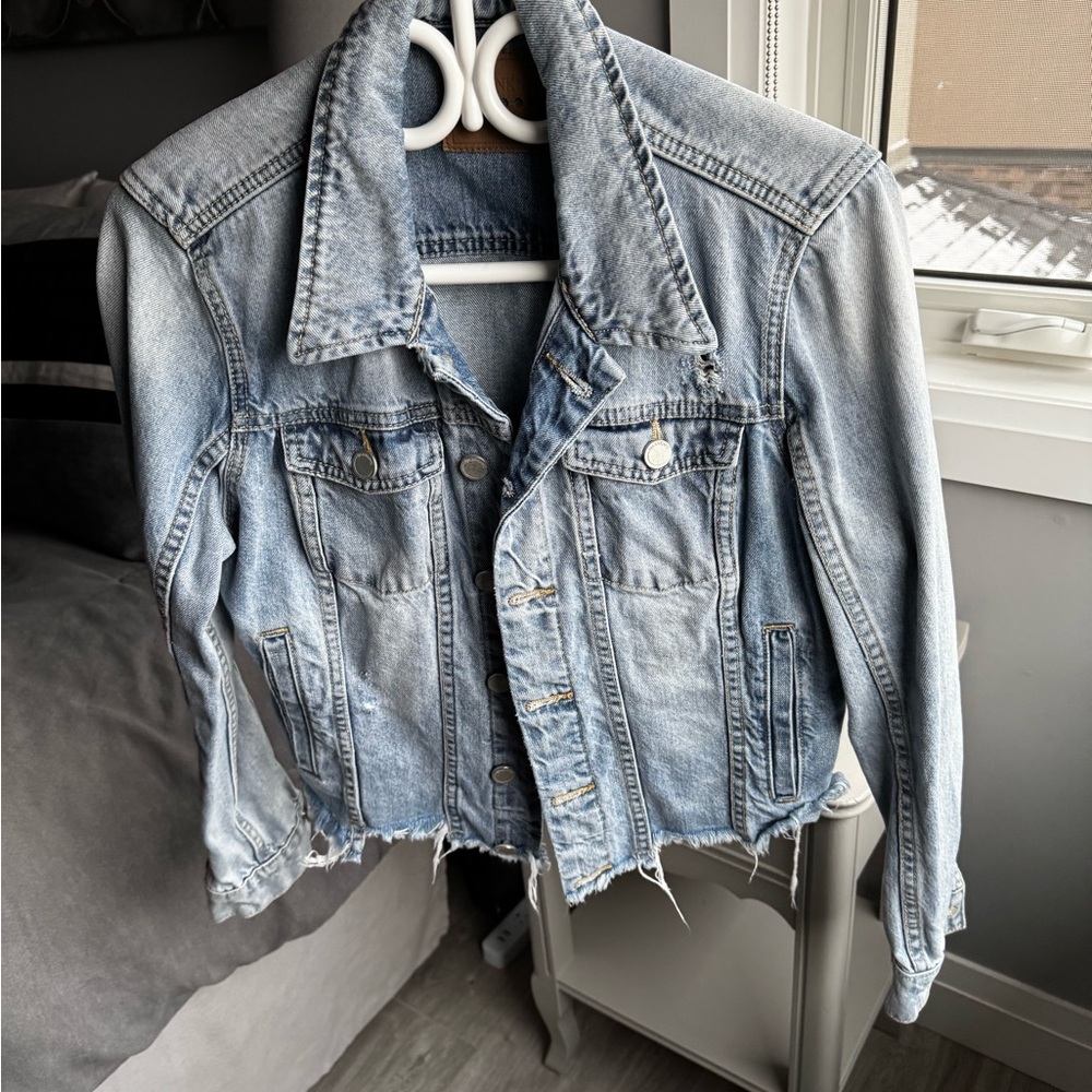 Blank NYC Light Blue Distressed Jean Jacket